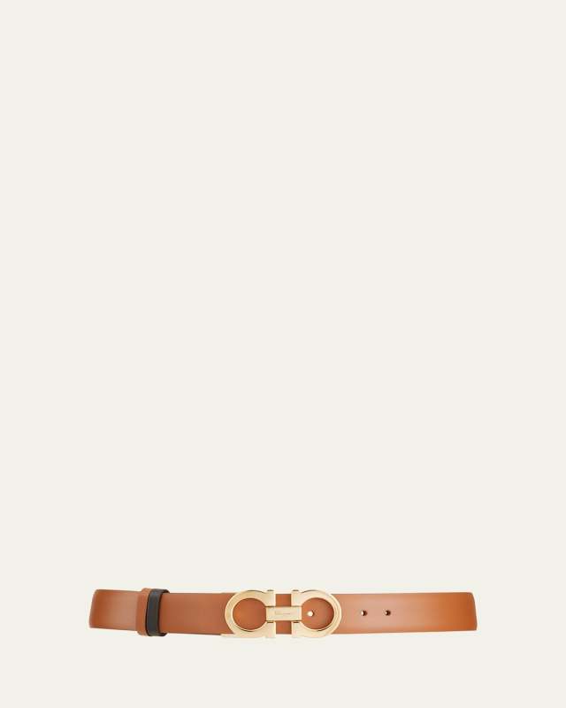 Reversible Leather Gancini Belt
